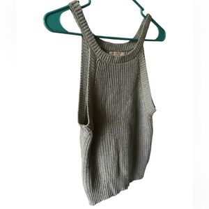 Neutral Green Knit Tank Top Size Medium